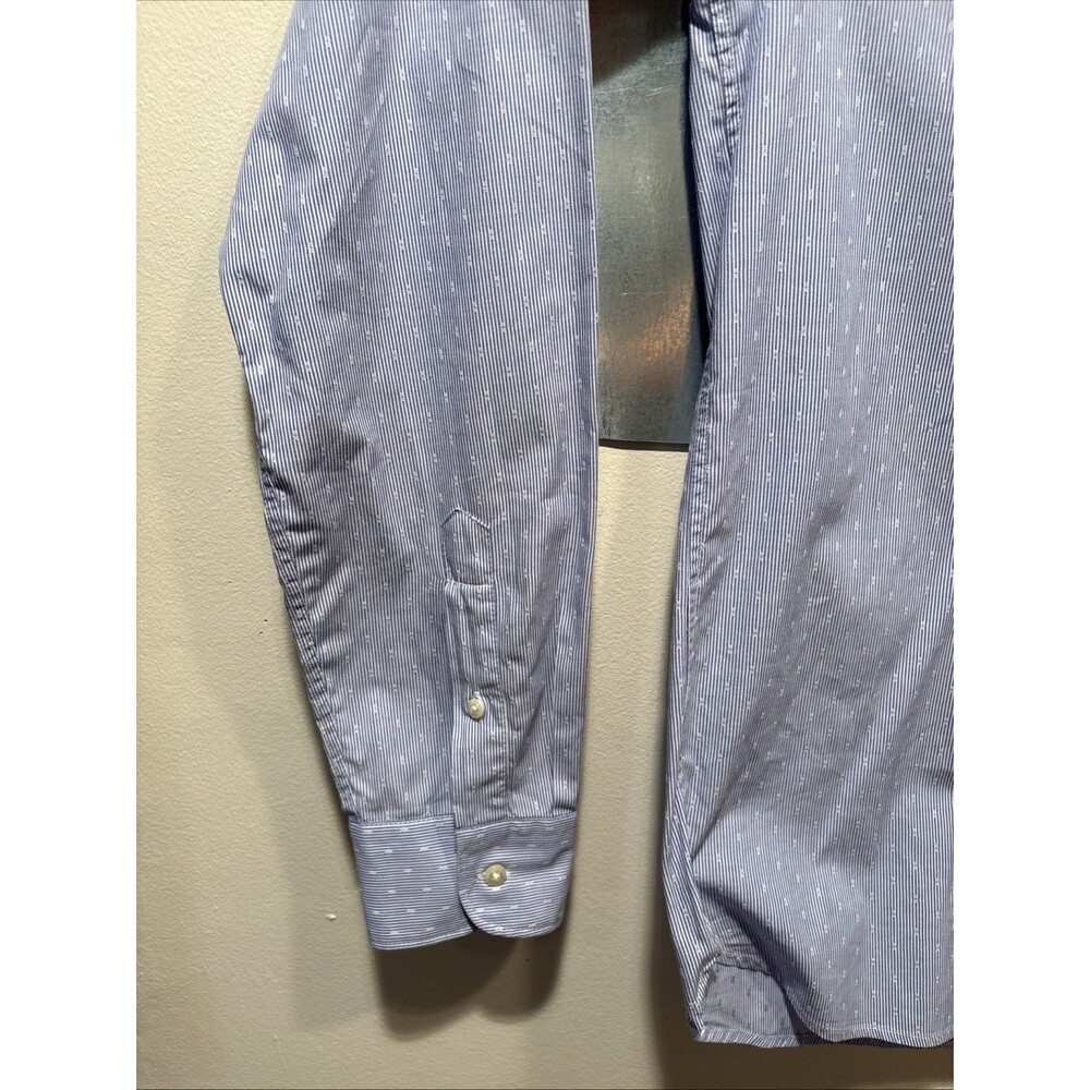 Scotch & Soda My Favorite Dress Shirt L Blue Stripes Long Sleeve Button Up - Picture 14 of 16